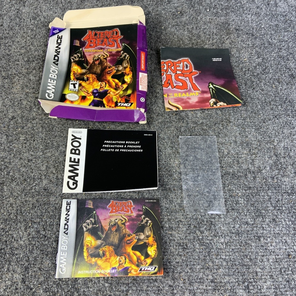 Altered Beast Guardian of the Realm Manual Inserts Only NO GAME Game Boy Advance